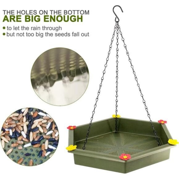Hanging Bird Bath, Bird Bath, Hanging Bird Feeder, Bird Feeder, 2 in 1 XXL - Picture 4 of 8
